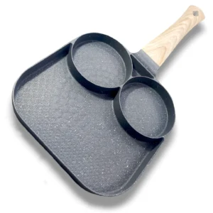Multi Shape Frypan | Induction Marble Coating Four Hole Frypan - Image 5