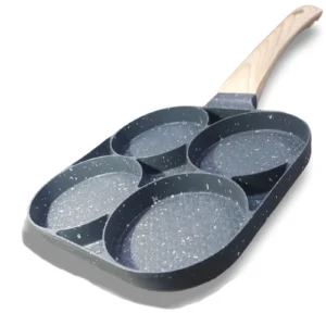 Multi Shape Frypan | Induction Marble Coating Four Hole Frypan - Image 3