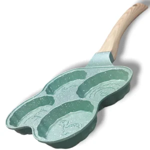 Multi Shape Frypan | Induction Marble Coating Four Hole Frypan - Image 4