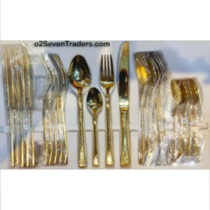 AYD 24 Piece Cutlery Set Golden 335t - Image 3