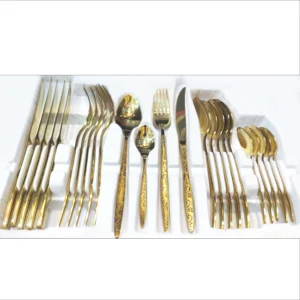 AYD 24 Piece Cutlery Set Golden 333T. - Image 2
