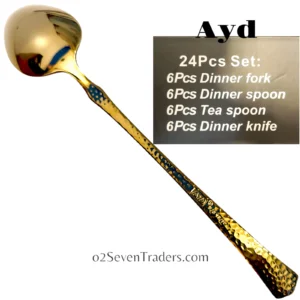 AYD 24 Piece Cutlery Set Golden 335t - Image 4