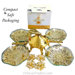 Fancy Serving Tray 4pcs Flower Shaped - Image 2
