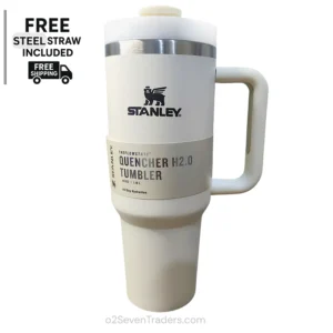 STANLEY Tumbler STEEL Straw+Plastic Straw Off-White1.18L 40oz - Image 4