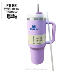 STANLEY Tumbler STEEL Straw+Plastic Straw Lite Purple 1.18L 40oz - Image 6