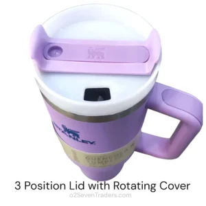 STANLEY Tumbler STEEL Straw+Plastic Straw Lite Purple 1.18L 40oz - Image 4