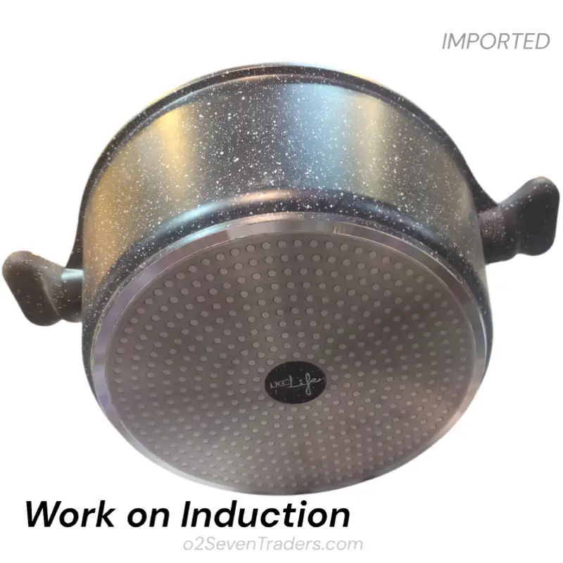 Induction Degchi Granite Coating 32cm Casserole Pot Imported - Image 2