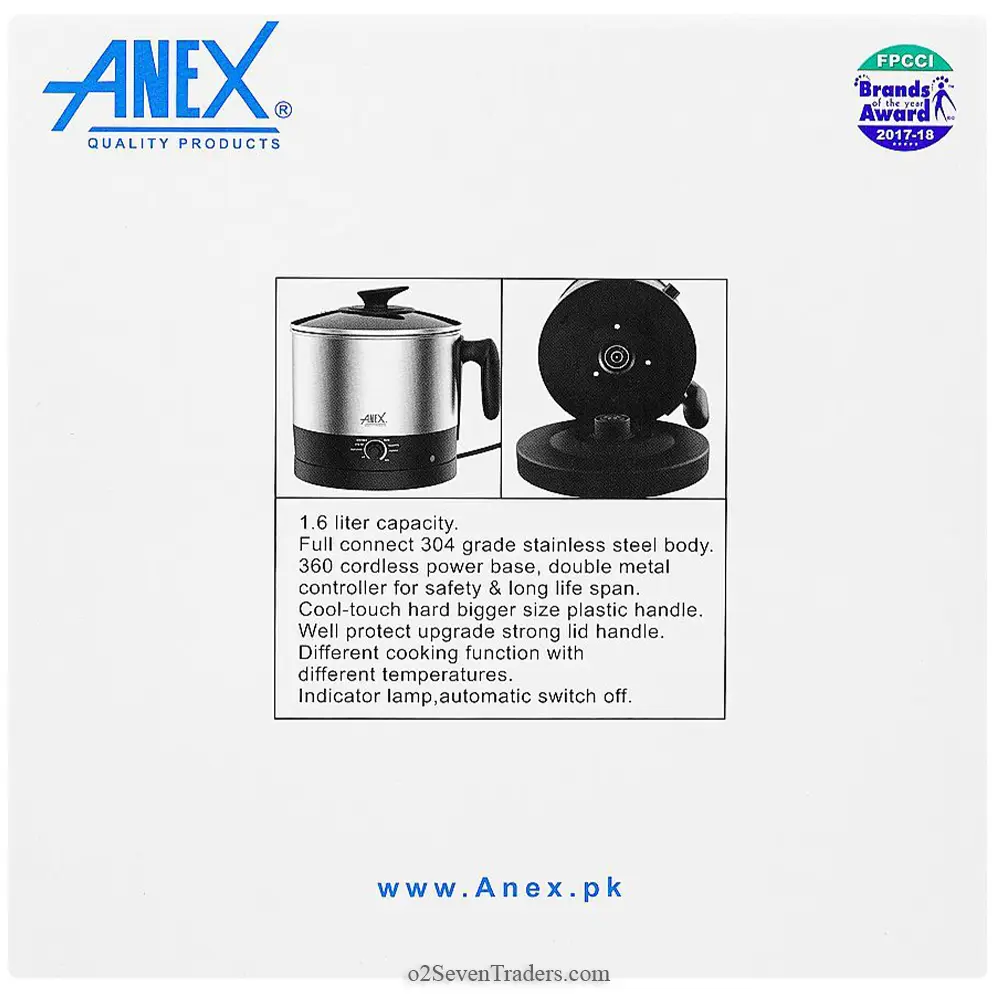 Multipurpose Kettle Anex 1.6L Ag-4054 - Image 4